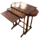 Early 19th C Nesting Game Table