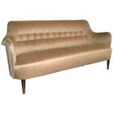 Carl Malmsten 'Samsas' Sofa, Covered in Gold Silk Fabric