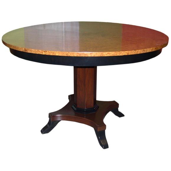 Swedish Neo-Classical Game Table in Elm and Elm Root