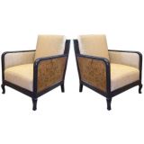 Pair of Art Deco Paneled Chairs