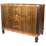 Antique Swedish Neo-Classical Bureau in Mahogany and Rosewood