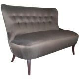 Swedish Mid-Century Loveseat with Tufted Back