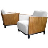 Pair of Swedish Art Moderne  Paneled Chairs