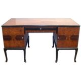 Swedish Functionalist Era Desk in Birch and Exotic mixed woods