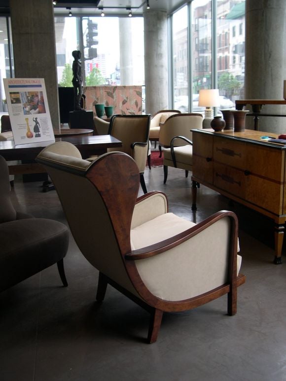 Swedish Modernist Wing Backed Lounge Chair