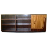 Art Moderne Book Cabinet in Elm and Rosewood
