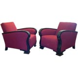 Pair of Swedish Gothic Revival Club Chairs