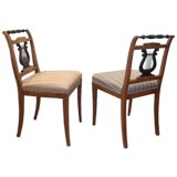 Set of 8 Swedish Biedermeier- Lyre Back  Dining Chairs