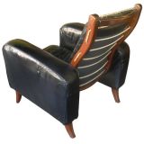 Leather Club Chair attributed to Jean-Michel Frank