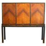 Swedish Art Deco Bar / Cabinet in Rosewood and Ebonized Birch