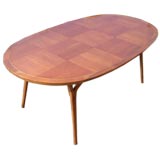 Argentine Mid-Century Oval Dining Table by Bonta