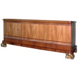 Swedish Art Deco Sideboard elm and rose wood with pewter inlay