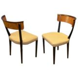 Set of 6 Swedish Art Moderne Klismos Style Dining Chairs