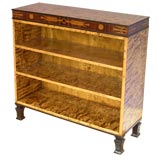 Inlaid Neo-Classical Bookcase in Golden Flame Birch and Rosewood