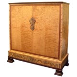 Swedish Neo-Classical Cabinet in Golden Flame Birch