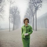 Vintage Mark Shaw Editioned Photograph "Walking at Palais Royale 1959"