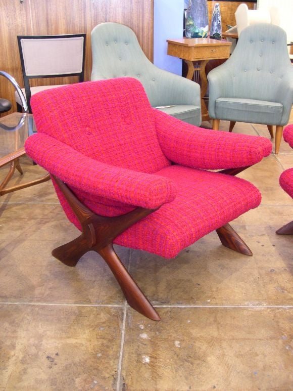 Pair of Danish Armchairs by Illum Wikkelso ca. 1960 1