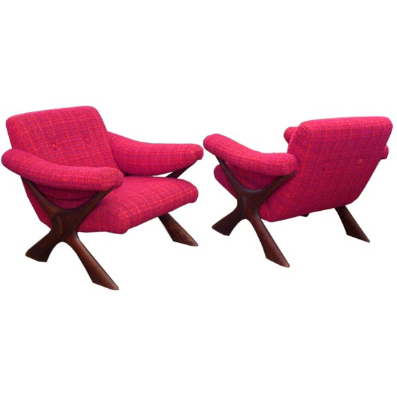 Pair of Danish Armchairs by Illum Wikkelso ca. 1960