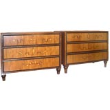 Pair of Swedish Art Deco Inalid Cabinets