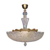 Swedish Mid-Century double-shaded hanging light fixture Swedish Mid-Century double-shaded hanging light fixture