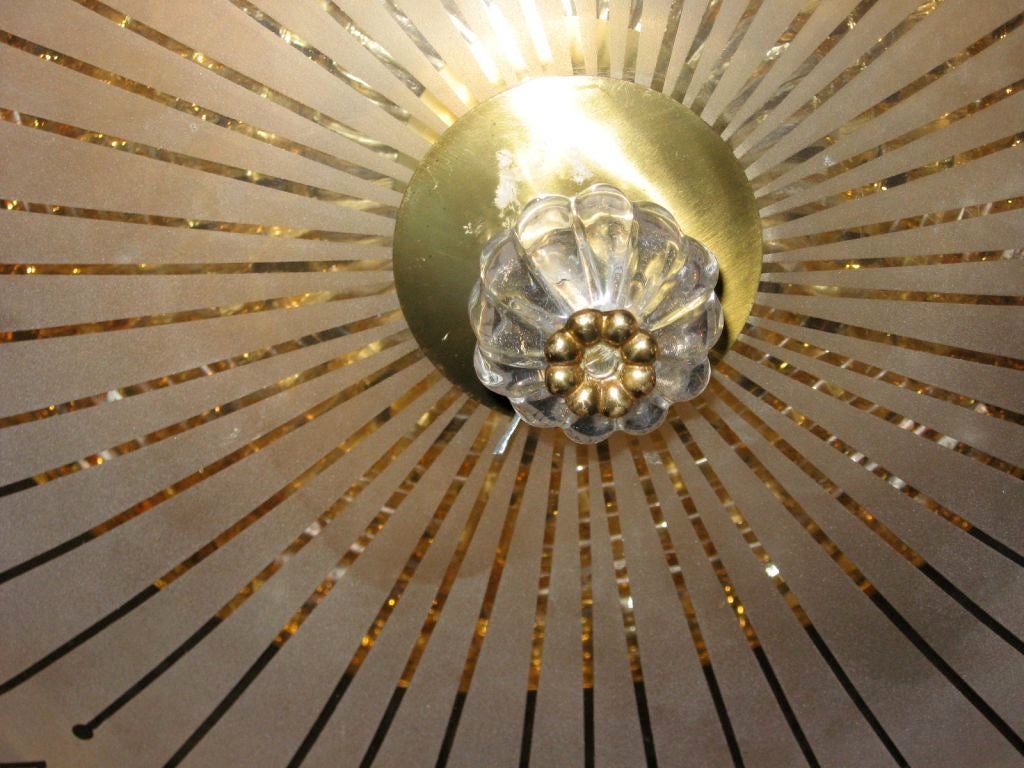 Swedish Mid-Century double-shaded hanging light fixture