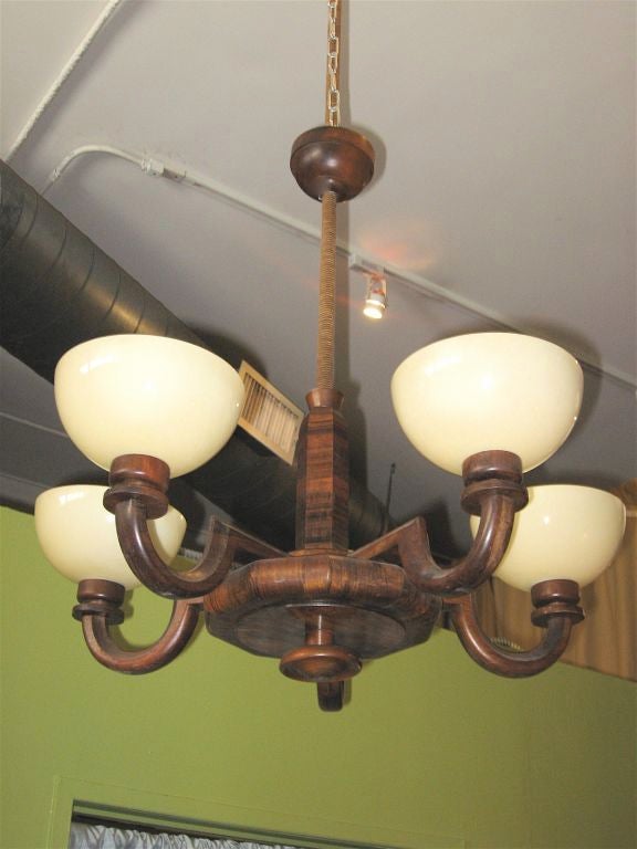 Swedish Mid-Century Rosewood Hanging Light Fixture