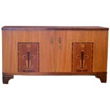 Used Swedish Art Deco Inlaid Storage Cabinet