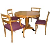 Swedish Biedermeier Revival Table and six Chairs