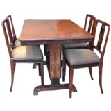 Swedish Art Deco Library table and chairs