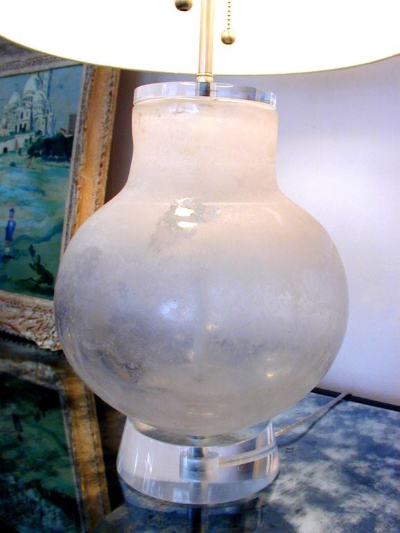 Pair of Murano Glass Table Lamps by Seguso