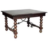 Vintage Cuban Dining Table With Leaves