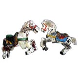 Antique carousel ponies