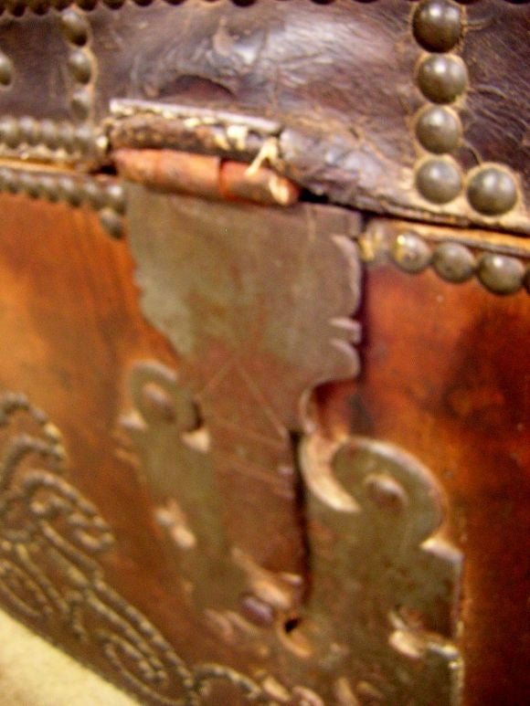 18th c. Leather Trunk 1
