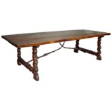 Custom Ornate Lyre Leg Table