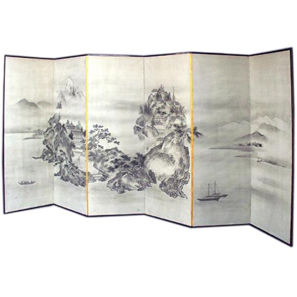 19th c. Japanese Screen