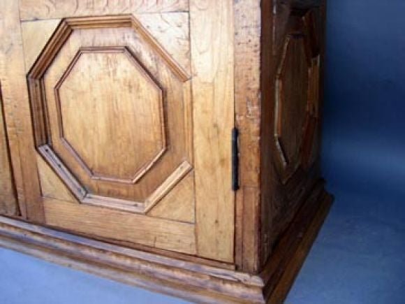 Antique cedro wood door armoire. The interior depth is 21