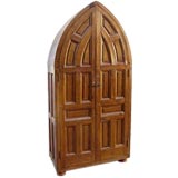 Antique Gothic Door Armoire