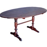 Antique Oval Trestle Table