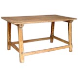 Antique Original Tavern Table With Wooden Nails