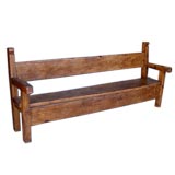 Antique cedro wood (tropical fruitwood) bench