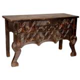Antique 19th Century Animal Spirit Table With Five Drawers