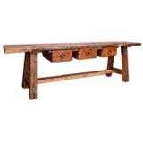 Antique Cofradia Console Table With Drawers