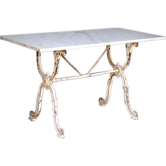 Antique Spanish Marble Bistro Table