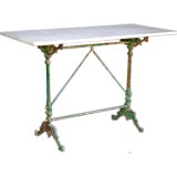 19th Century Spanish Bistro Table With Marble Top
