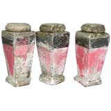 Antique Four Spanish Colonial Stone Column Bases
