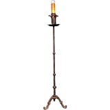 19th Century Hand Wrought Iron Lamp