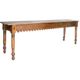19th Century Table With Scalloped Apron