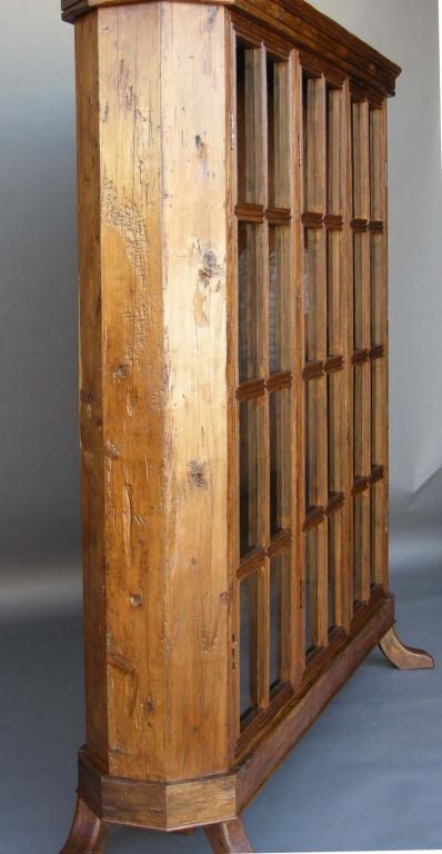 20th Century Narrow Glass Front  Cabinet