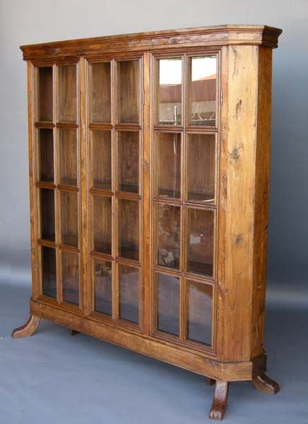 Narrow Glass Front  Cabinet 1