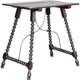 Castillian Side Table with Iron Supports